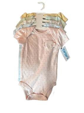 Carter's Baby Girl 5-Pack Animal Pocket Bodysuits Size 3M